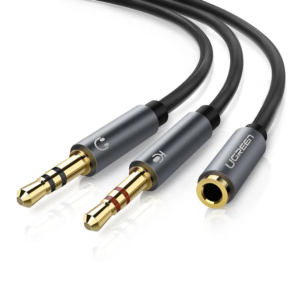 Ugreen 3.5mm Female to 2 Male Audio Cable Aluminum Case - 20899