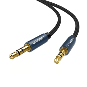 Ugreen 3.5mm Male to Male AUX Audio Cable (1.5 Meter) Braided Blue with Gold-Plated - 10686