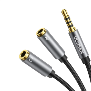 Ugreen 3.5mm male to 2 Female Audio Cable Aluminum Case - 30619
