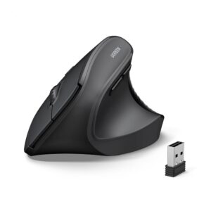 Ugreen Ergonomic Mouse, Wireless  Bluetooth Vertical Mouse, Dual-Mode (BT  5.4 & USB 2.4G), Quiet Clicks, 4  Adjustable DPI (1000/1600/2000/4000) - 65042
