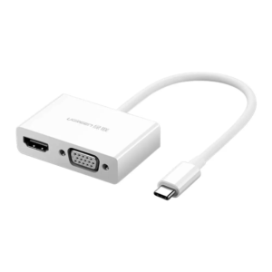 UGREEN Type C to HDMI+VGA Converter White - 30843