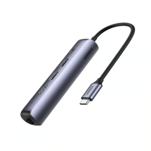 Ugreen USB-C To 2*USB 3.0 A+HDMI+RJ45+PD Converter - 10919