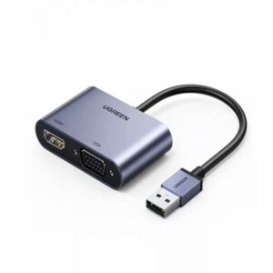 Ugreen USB 3.0 to HDMI+VGA converter Supported Dual-screen display – 20518