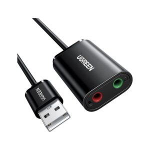 Ugreen USB-A To 3.5mm External Stereo Sound  Adaptor Black 15CM – 30724