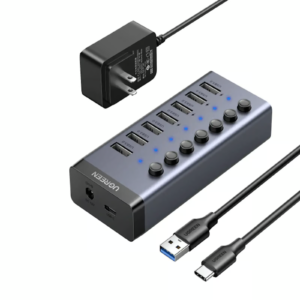 Ugreen USB-C to 7-Port USB-A 3.0 Hub DC 12V - 90307