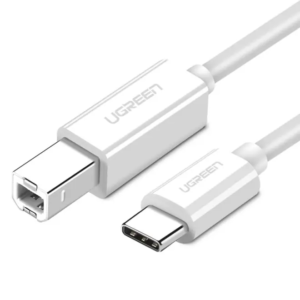 Ugreen USB-C to USB 2.0 Print Cable 1.5m (White) - 40417