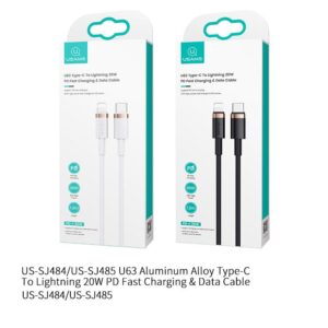 US-SJ484 U63 Type-C To Lightning 20W PD Fast Charging & Data Cable -  1.2m