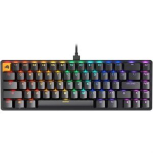 Glorious GMMK2 Modular Mechanical Keyboard | Pre-Built Edition | Compact 65% | Black USA TKL | GLO-GMMK2-65-FOX-B