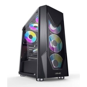 1st player DKD5 (Black) Tempered Glass With M1 Cooling Kit + M1 ARGB Fan ATX Gaming Case