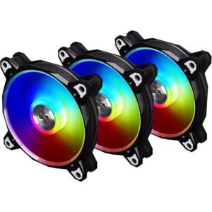 LIAN LI Bora Digital Series Black ARGB Aluminium 120mm PWM Fan, BR Digital, 3 Fans Pack