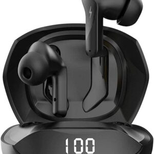 Ajazz A1 TWS Bluetooth 5.0 Earbuds Wireless In-ear Gaming Low-latency Digital Headset (Black)