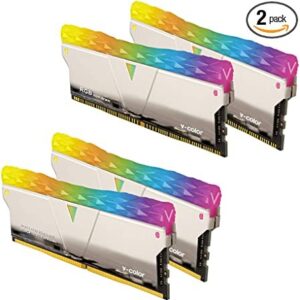 V-Color SCC(2+2) Prism Pro RGB 16GB(8GBx2)DDR4 DRAM 4133MHz Memory Kit – Silver Copper Alloy