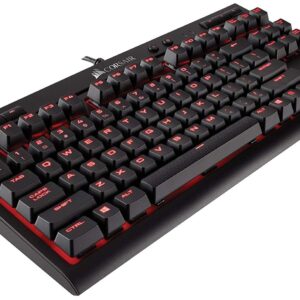 CORSAIR K63 Compact Mechanical Gaming Keyboard – Backlit Red LET – Linear & Quiet – Cherry MX Red