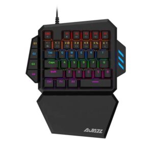 AJAZZ AK039 H39 Key Wired Gaming One-Handed Rainbow Backlit Mechanical Keyboard Professional Keypad Ergonomic For Gamer PCLaptop