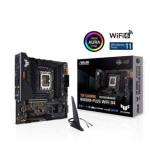 ASUS TUF GAMING B660M-PLUS WIFI D4 LGA 1700 (Intel 12th Gen) mATX Gaming Motherboard