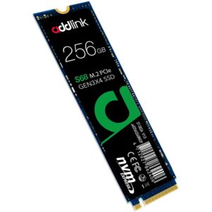 Addlink M.2 SSD 256GB S68 up to 2000 MB/s NVMe PCIe Gen3x4 3D TLC NAND Read 2000 MB/s Write 1200 MB/s M.2 2280 Internal Solid State Drive