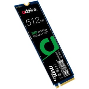 Addlink M.2 SSD 512GB S68 up to 2100 MB/s NVMe PCIe Gen3x4 3D TLC NAND Read 2100 MB/s/Write 1700 MB/s M.2 2280 Internal Solid State Drive