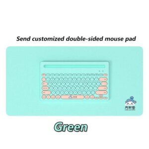 Ajazz 320i (Green) Wireless Keyboard Dual Model Bluetooth Mini Portable Keyboard with Mouse Pad Ergonomic for Android IOS Laptop Desktop