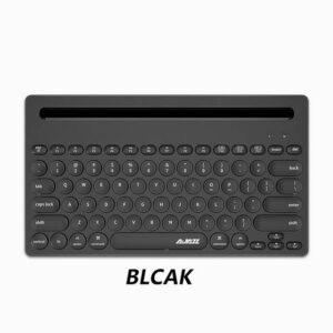 Ajazz 320i (Black) Wireless Keyboard Dual Model Bluetooth Mini Portable Keyboard with Mouse Pad Ergonomic for Android IOS Laptop Desktop