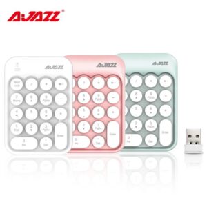 Ajazz AK18 2.4G Wireless USB Numeric Keypad Mini Numpad 18 Keys Digital Keyboard for iMac/MacBook Air Laptop PC Notebook Desktop