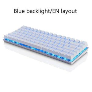 Ajazz AK33 82 Keys White Gaming Mechanical Keyboard Russian/English Layout RGB Backlight USB Wired Blue/Black Switch PC Gamer