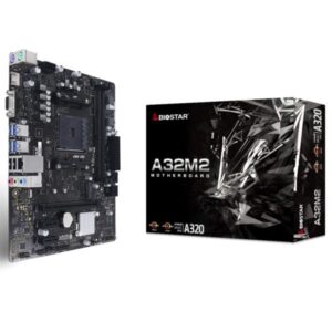 BIOSTAR A32M2 AM4 Socket AMD Ryzen Motherboard | DDR4 3200MHz Support