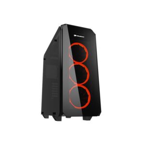 Cougar Puritas Tempered Glass Panel Mid-Tower Case with Enhanced Cooling (Fans with Red Lighting)