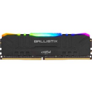 Crucial Ballistix RGB 16GB DDR4 3200MHz Desktop Gaming RAM – Black