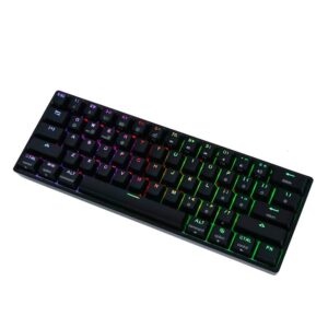 Skyloong SK61 61 Keys Hot Swappable Mechanical Keyboard – Black(Gateron Optical Red)