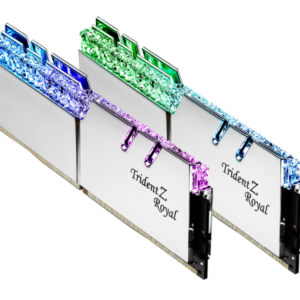 G.SKILL Trident Z Royal Series Silver 16GB (8GBx2) RGB DDR4 3600MHz Desktop Memory