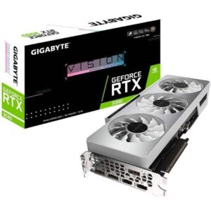 GIGABYTE GeForce RTX 3080 Vision OC 10G Graphics Card, 3X WINDFORCE Fans, 10GB 320-bit GDDR6X, GV-N3080VISION OC-10GD Video Card