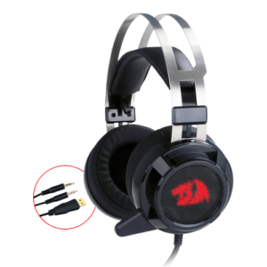 H301 SIREN WIRED 7.1 Channel Surround Stereo Over Ear Headphones with Mic Individual Vibration LED Light Gaming Headset – Redragon