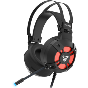 FANTECH HG11 Gaming Headset True 7.1 Surround Sound Gaming Headphones 50mm Driver, Stereo Over Ear USB Computer Headset with Noise Cancelling Mic, Volume Mic Control LED for PC & PS4