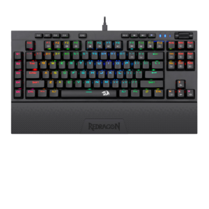 Redragon K596 VISHNU 2.4G Wireless/Wired RGB Mechanical Gaming Keyboard, 87 Keys TKL Compact Keyboard with 2400 mAh Battery, 10 Onboard Macro Keys & Wrist Rest, 10H Play Time, Red Switches