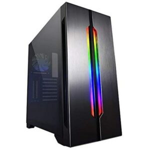 Lian Li Lancool One Gaming Mid-Tower PC Case with ARGB Strip Aluminium front panel and Tempered Glass Side Panel (Digital Black)