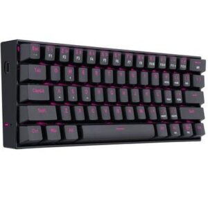 REDRAGON K630 BLACK PINK LIGHT DRAGONBORN 60% LAYOUT MECHANICAL GAMING KEYBOARD, 61 KEYS COMPACT
