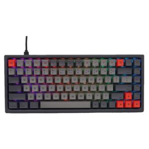 Skyloong SK84 80% Mechanical Fully Programmable RGB Keyboard | PBT Deep Gray | Brown Switches