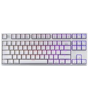 Skyloong SK87 TKL Mechanical Programmable RGB Keyboard | ABS White | Yellow Switches