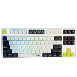 Skyloong SK87 TKL Mechanical Programmable RGB Keyboard | PBT Panda White | Red Switches