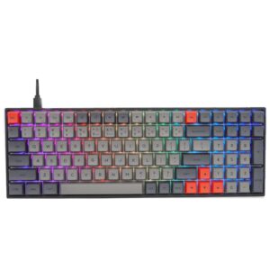 Skyloong SK96 96-Key Mechanical Programmable RGB Keyboard | PBT Deep Gray | Brown Switches