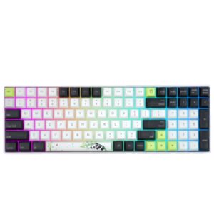 Skyloong SK96 96-Key Mechanical Programmable RGB Keyboard | PBT Panda White | Yellow Switches