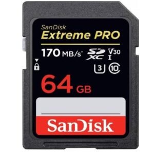 SANDISK EXTREME PRO SDHC UHS-I CARD – 64GB