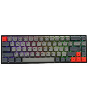 Skyloong SK68 65% Mechanical Fully Programmable RGB Keyboard | PBT Deep Gray | Brown Switches
