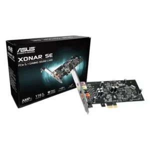 Asus XONAR SE 5.1 Channel 192kHz/24-bit Hi-Res 116dB SNR PCIe Gaming Sound Card with Windows 10 compatibility
