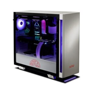 XPG Invader Mid-Tower Brushed Aluminum PC Case – White
