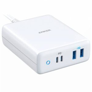 Anker 100W 4 Port Charging Station with Power Delivery, PowerPort Atom PD 4 [Intelligent Power Allocation] for MacBook Pro/Air – White – A2041G21