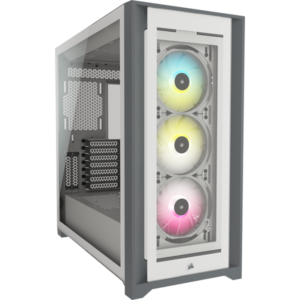 Corsair iCUE 5000X RGB Tempered Glass Mid-Tower ATX PC Smart Case — Black