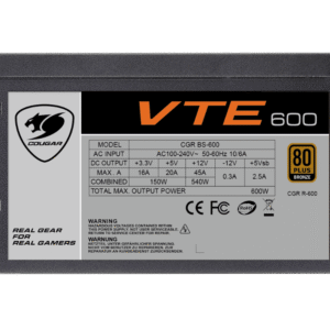 Cougar VTE600 80+ Bronze PSU