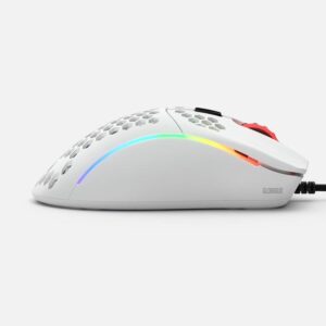 Glorious Model D (Matte White) Extreme Lightweight Ergonomic Gaming Mouse 68G