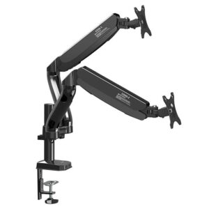 Kaloc DS90-2 Dual Monitor Desk Mount - Articulating Gas Spring Multi Way Stand - Fits 2 x 17 - 32 Inch Screens
